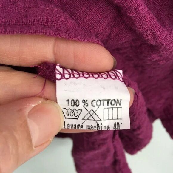 Zanzea 100% Cotton crepe High Low Purple Top "5X" Asian Sizing US 1X - Picture 7 of 11